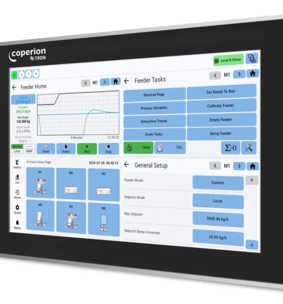 Coperion K-Tron K-Vision-III besleme hattı kontrol ekranı